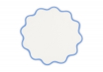 Sky Blue Scallop Edge Circle Placemat - Set of 4
